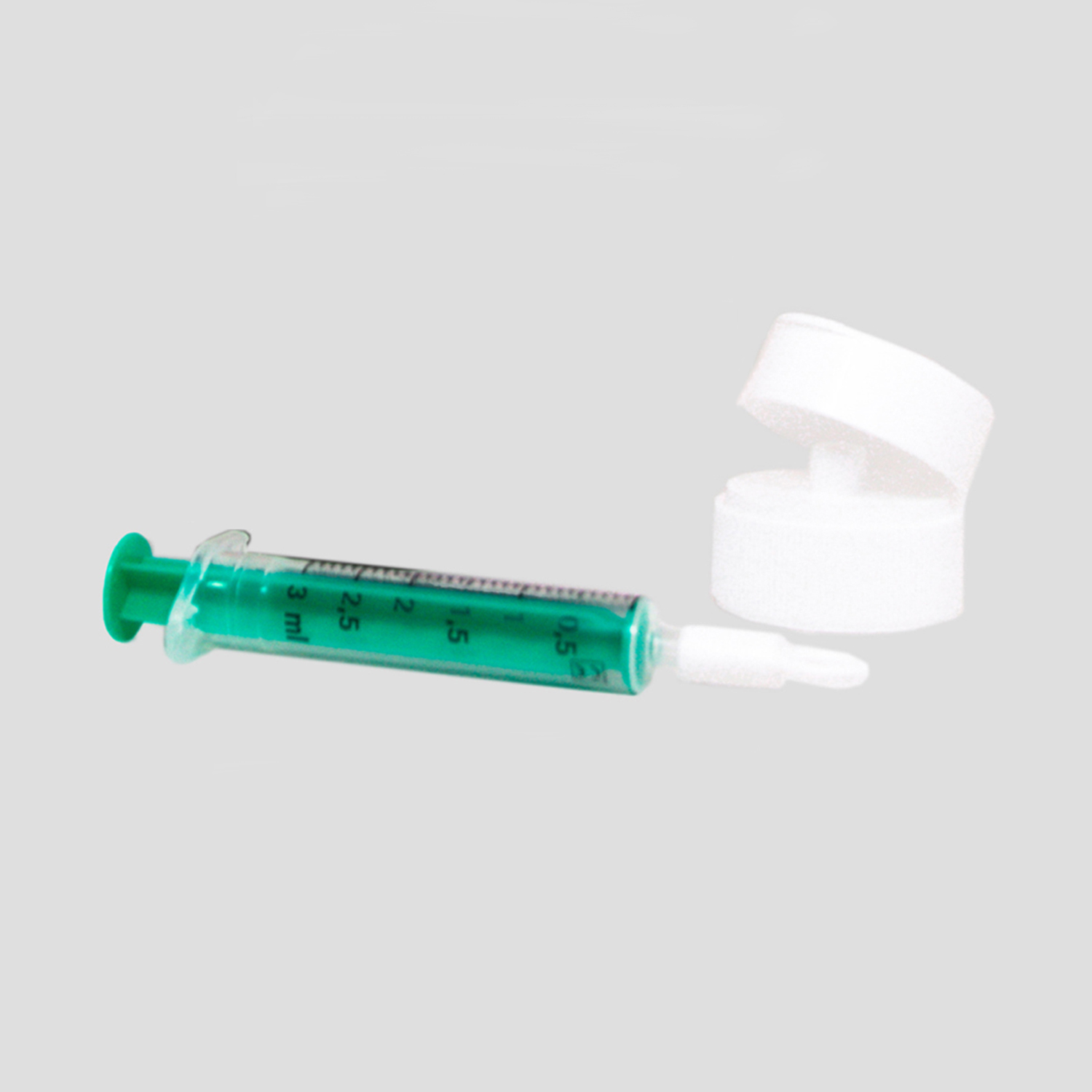 Dosierkappe und Spritze 3 ml